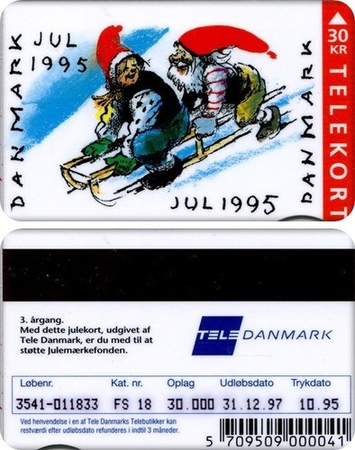 Telecarte danemark 1995 - telecarte,