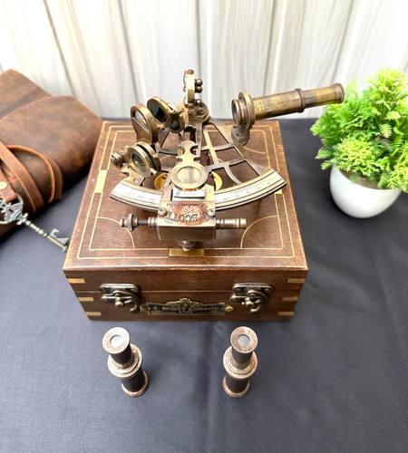 Ancien sextant nautique en - ancien, 5"