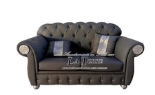 Canapé 2 Places Réseau Et Matelas Chesterfield Baroque Grecque Medusa Faux, Ou