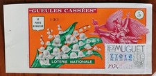 Billet de loterie nationale 1974 Tranche du Muguet 5 frs Gueules Cassées