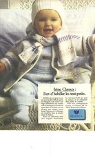 PUBLICITE ADVERTISING 1983   CLAYEUX l'art d'habiller les tout-petits  layette
