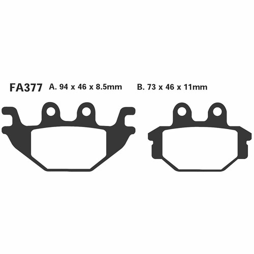 Paire plaquettes ebc fa377 pgo - plaquettes,