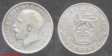 Grande Bretagne ! SILVER six pence Georges V, 1924 argent , en TB