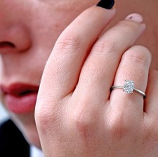 Bague Moissanite Or Blanc