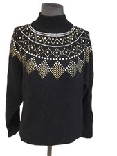 Superbe Pull Alpaga Noir Sandro 36/38 Tbe Authentique 