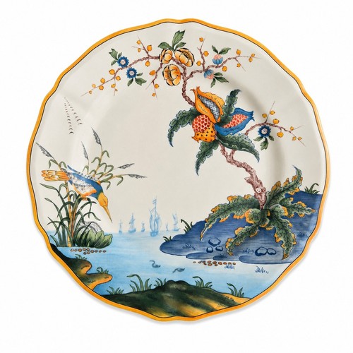 Gien magellan earthenware flat - gien,