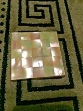 poudrier ancien en nacre et