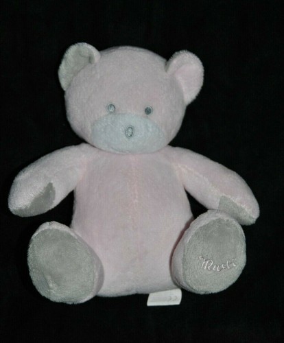 Doudou ours rose gris - rose,