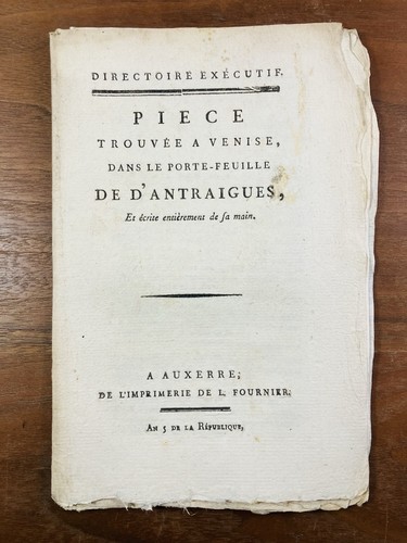 Launey antraigues 1796 - de, d’antraigues