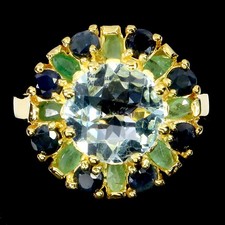 925 Bague en Argent Rond