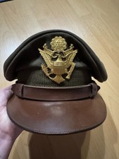 Casquette d'officier US brune  - taille 54 - WW2 ORIGINALE