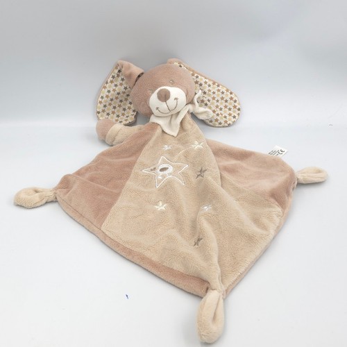 Doudou plat lapin marron