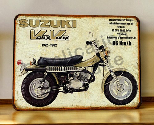 Plaque métal suzuki 125 - métal,