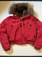 Blouson Parajumpers rouge avec fourrure taille 16 ans, superbe état, authentique