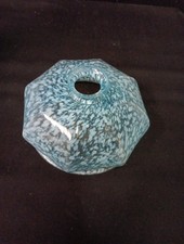 Abat jour opaline Moucheté Bleu Monte et baisse Lustre Suspension Diam. 22cm