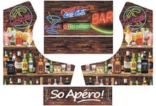 Stickers bartop Cocktail  Autocollant borne d'arcade
