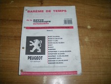 BAREME DE TEMPS PEUGEOT 407 605 607 806 4007 BIPPER PARTNER EXPERT BOXER