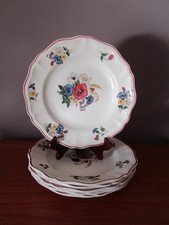 6 Assiettes  Plates  25 cm anciennes DV Sarreguemines Modèle Agreste