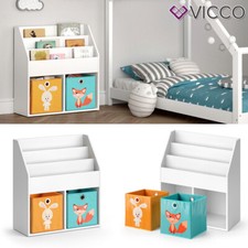 Étagère pour enfant Bibliothèque Étagère de rangement Boîte Luigi Blanc Vicco