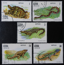 TIMBRES du 1CUBA - ANIMAUX -