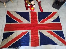 Rare Grand drapeau Anglais British WW2 Originale Sortie Normandie Seine Maritime