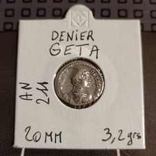 Pièce Romaine denier de Geta An 211