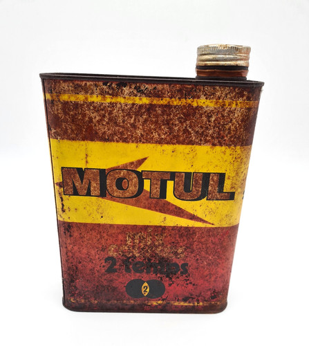 Ancien bidon huile motul 2 - d'huile,