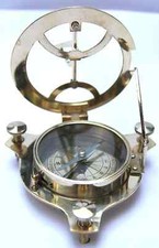 Boussole à cadran solaire marine nautique en laiton 4 pouces