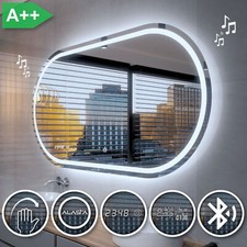 Miroir Salle De Bain Lumineux LED PALERMO | INTERRUPTEUR | METEO | BLUETOOTH GH4