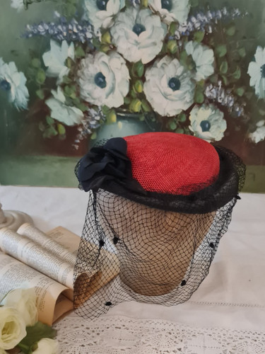 Ancien chapeau bibi - chapeau, voile