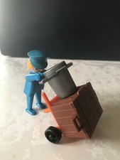 PLAYMOBIL 3323 vintage gare aéroport train avion employé porteur bagages