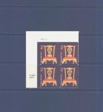 US USA Sc#3755 MNH FVF Pl # Bloc Chippendale Chaise