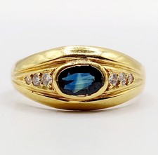 Bague jonc vintage or 18k