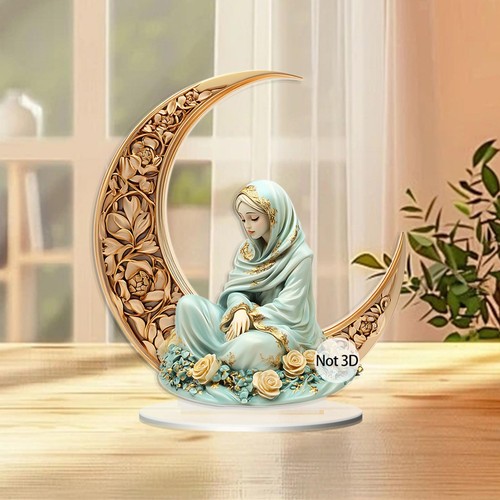 Statue fée lune 2d - fée,