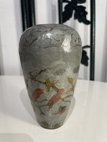 Vase laiton émaillé - vase,