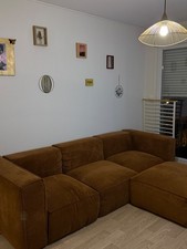 canapé modulable velours côtelé 