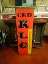 RARE PLAQUE THERMOMETRE KLG ORIGINAL EN EMAIL 1940's 99 X 31 CM MADE IN FRANCE