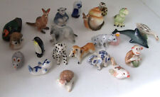 22 Miniatures d'animaux en porcelaine Elephant, singe, tortue, chien... - B5