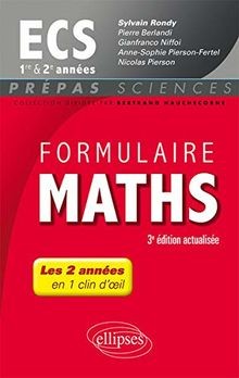 Formulaire maths ecs 1re 2e - 1re,