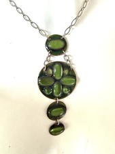 Collier pendentif Ancien Pâte Verre Emaille Createur jewelry necklace bijoux