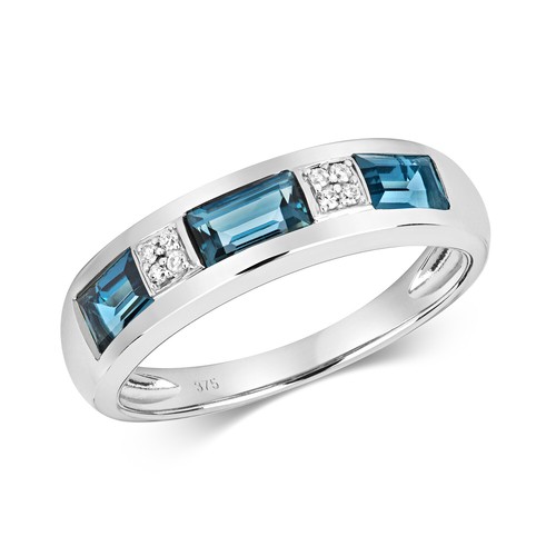 Bague semi pavée blanc - semi, 9