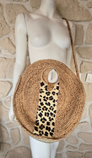 Sac rond cabas en jute beige