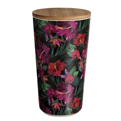 Pot bambou fleurs - pot,
