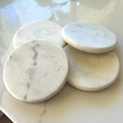 Round marble stone coaster - marble/stone,