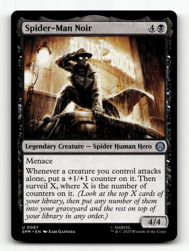 Mtg spider man noir - mtg,