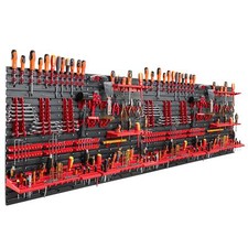 Ensemble de panneaux porte-outils 230 x 78 cm  avec 4 grande étagère XXL