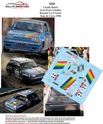Decals ref 1844 renault 5 - decals,