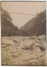 Pont de la Caille (Haute-Savoie). Tirage albuminé circa 1890.