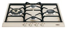 Smeg SR764PO Cuisinière À Gaz 4 Brûleurs 60Cm Ligne Cortina Crème