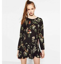 Zara Floral Apothecary Boho Dress Womens Size Small